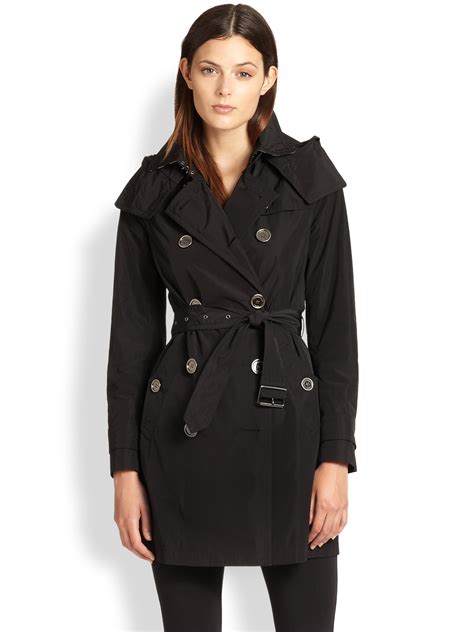 burberry brit hooded trench jacket|burberry trench coat sale discount.